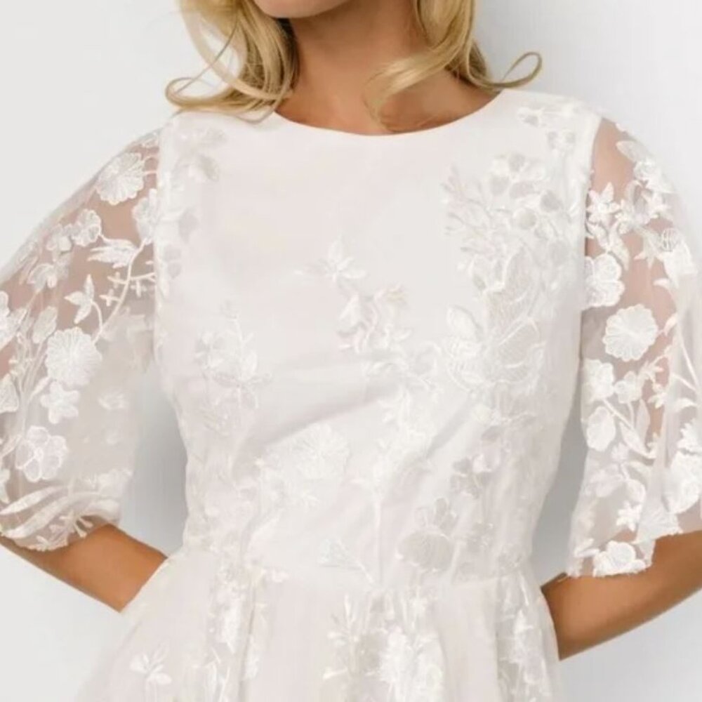 Duchess Tulle Dress | White Garden - XL